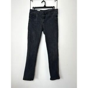 Gap 1969 Real Straight Jeans Womens 28r Faded Black Denim Pants Mid Rise